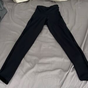 Strut This black leggings with velvet trim sz XS